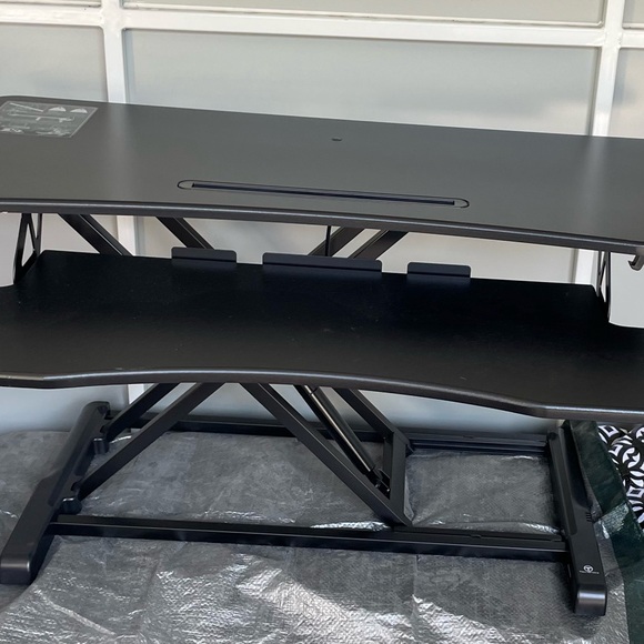 Black Adjustable Desk Riser - Picture 2 of 3